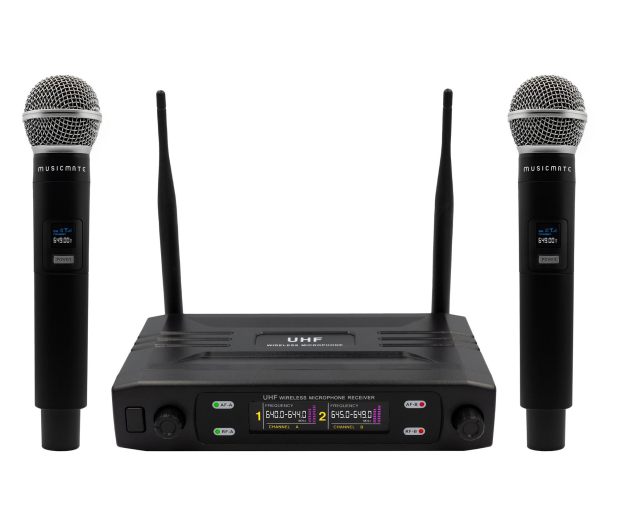 MusicMate Bezprzewodowy zestaw mikrofonowy MM-500 VocalPro Duo - 1588504 - zdjęcie